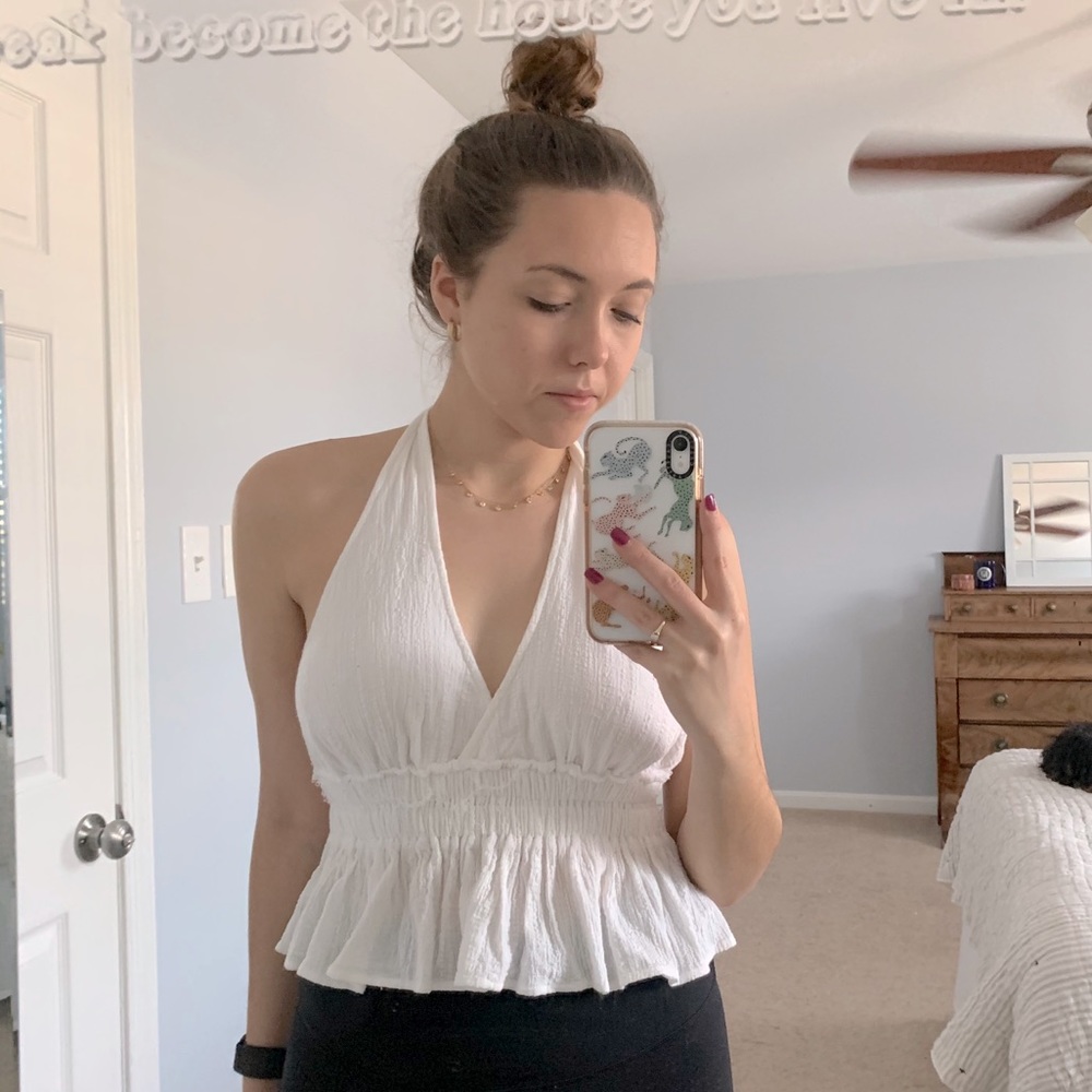 Cotton Candy LA • Halter Crop Top with Ruffle